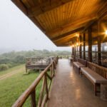 Rhino Lodge exterior view from dining area to the deck